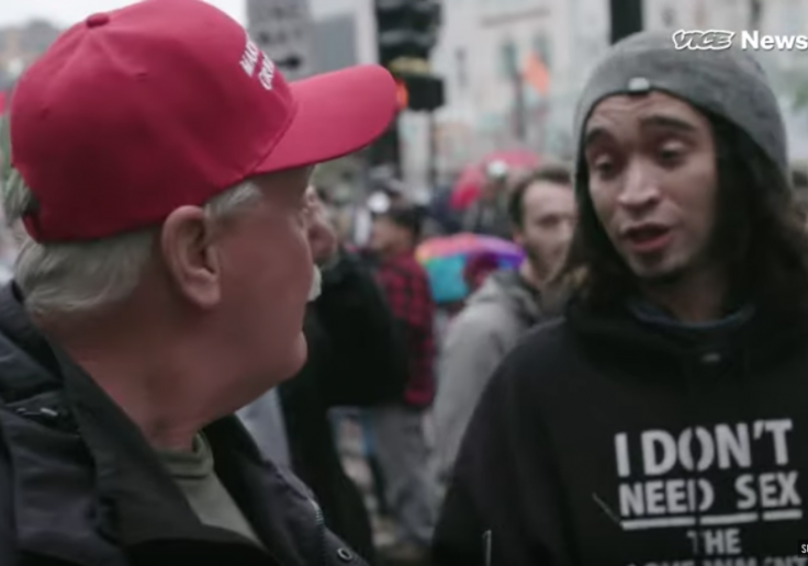 Watch: Trump Supporter Gives The Perfect Response When Spit On By A Unhinged Left Wing Protestor