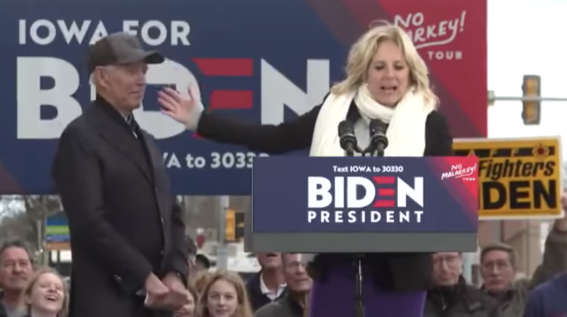 Video Catches Creepy Joe Biden Being Even Creeper While His Wife Speaks At Rally And It Has Become An Internet Sensation