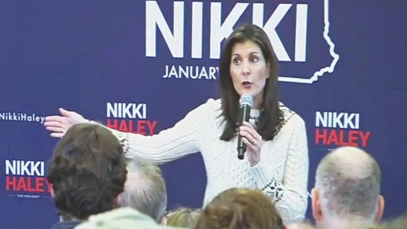 Haley Interacts With Heckler During Speech