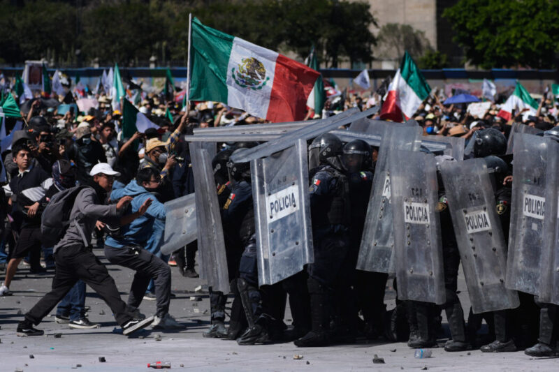 Protest Takes Place In Mexico City